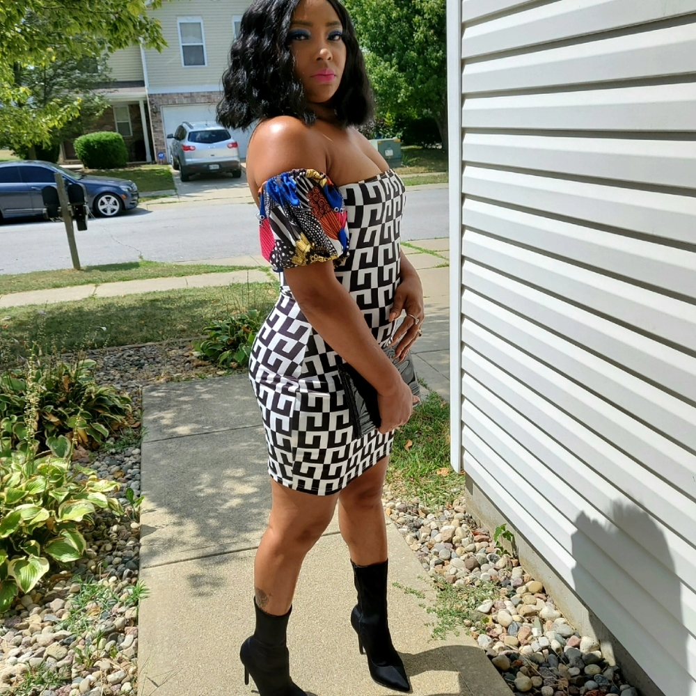Black and white dress